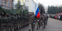 Смотр вооружения и военной техники добровольческой бригады "БАРС-Брянск" - Bryansk032.ru