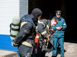 Брянские огнеборцы ликвидировали условный пожар на Термотроне