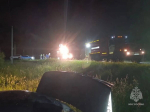 В Брянской области на трассе Р-120 загорелось авто